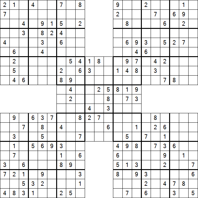 Samurai Sudoku - Moyen