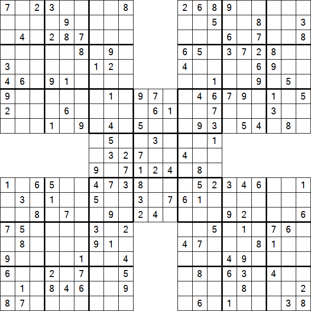 Samurai Sudoku - Moyen