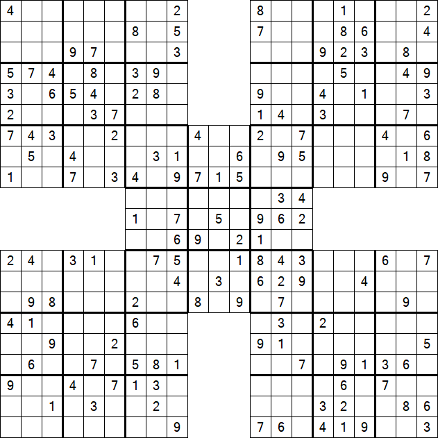 Samurai Sudoku - Moyen