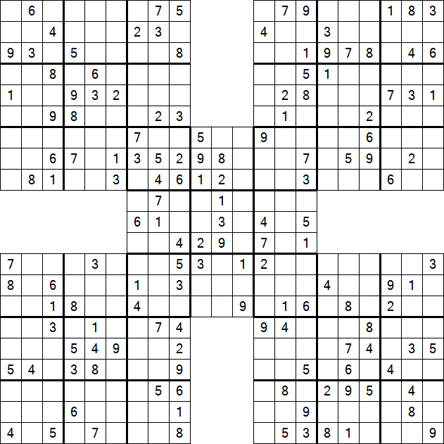 Samurai Sudoku - Moyen