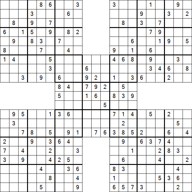 Samurai Sudoku - Moyen