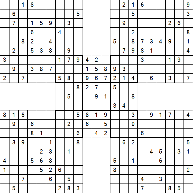 Samurai Sudoku - Moyen