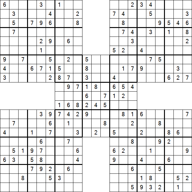 Samurai Sudoku - Moyen
