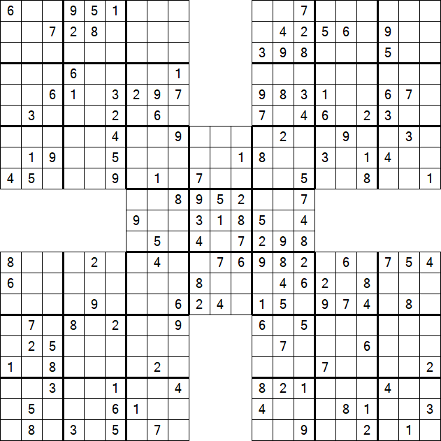 Samurai Sudoku - Moyen