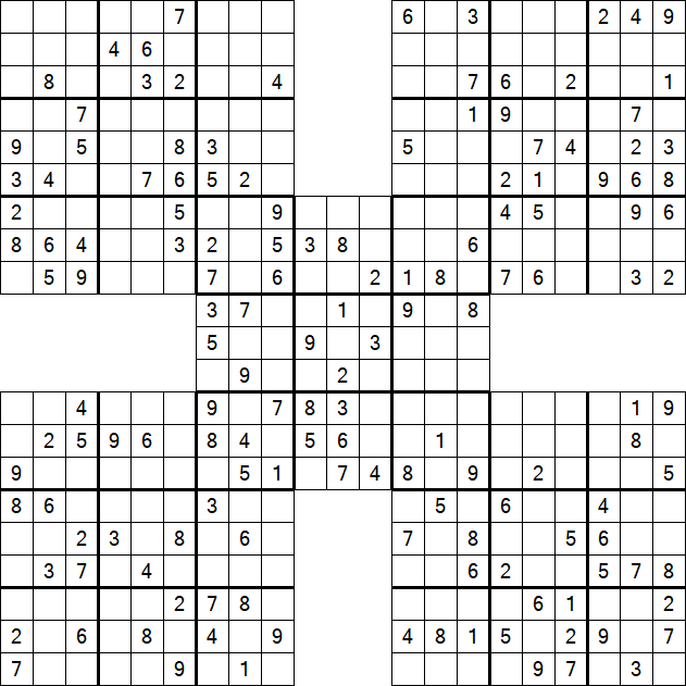 Samurai Sudoku - Moyen