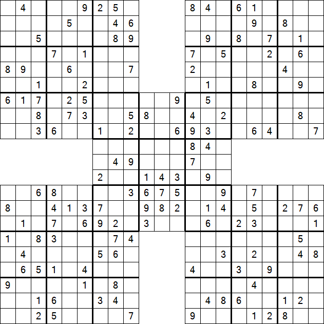 Samurai Sudoku - Moyen