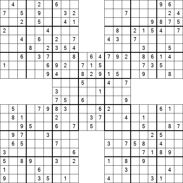 Samurai Sudoku - Moyen