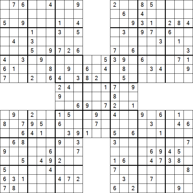 Samurai Sudoku - Moyen
