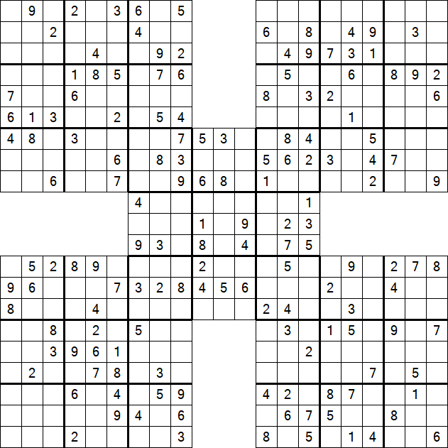 Samurai Sudoku - Moyen