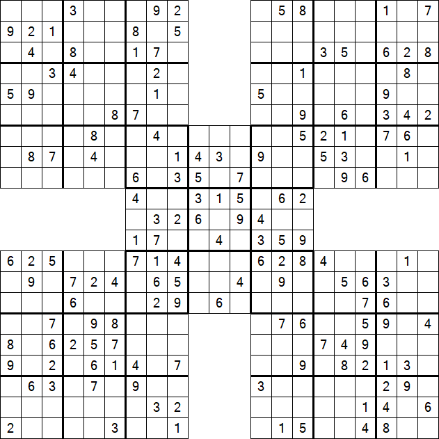 Samurai Sudoku - Médio