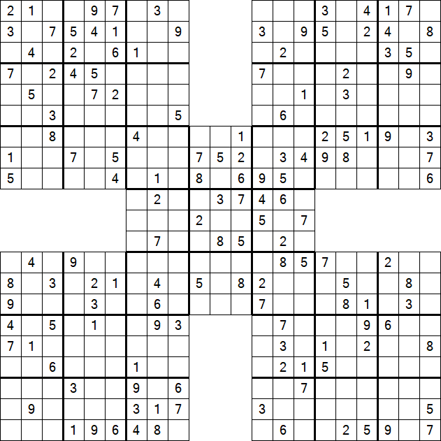 Samurai Sudoku - Moyen