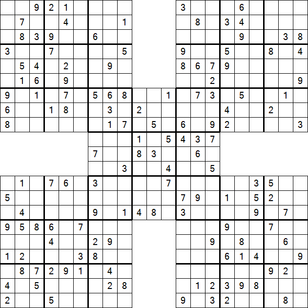 Samurai Sudoku - Moyen