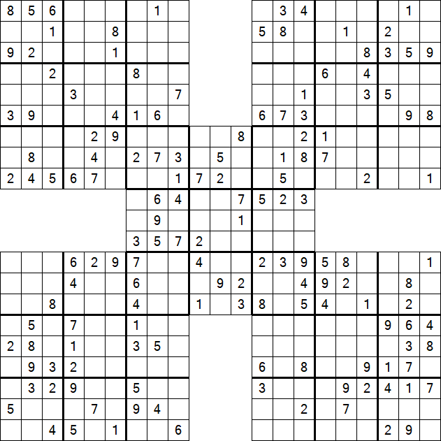 Samurai Sudoku - Moyen