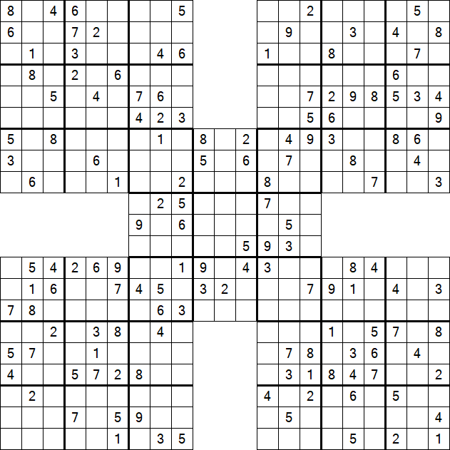 Samurai Sudoku - Medium