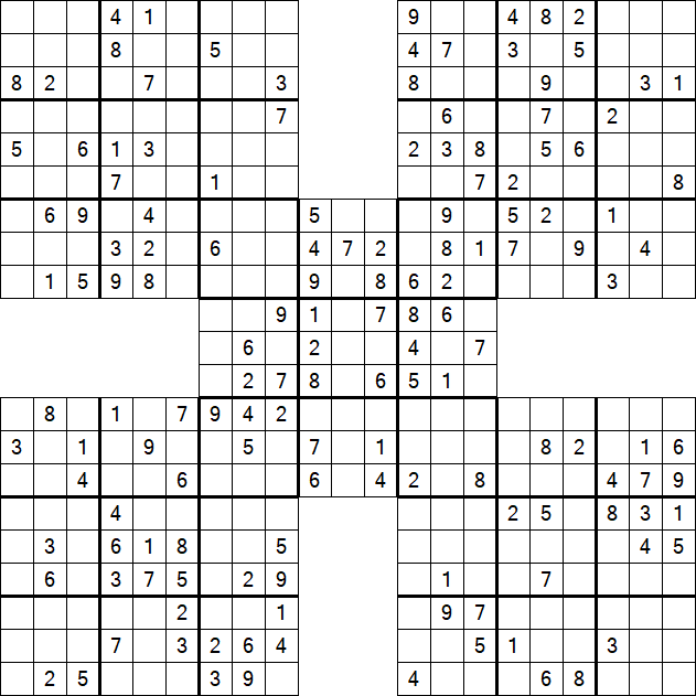 Samurai Sudoku - Medium