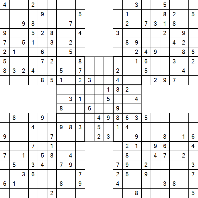 Samurai Sudoku - Medium