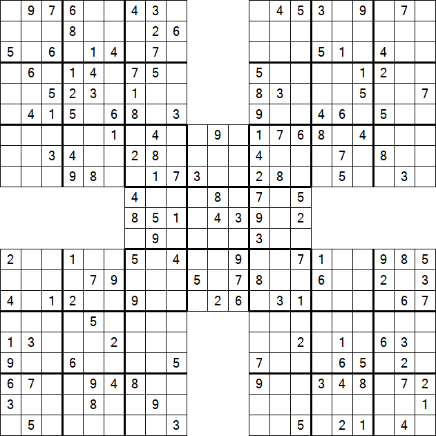 Samurai Sudoku - Moyen