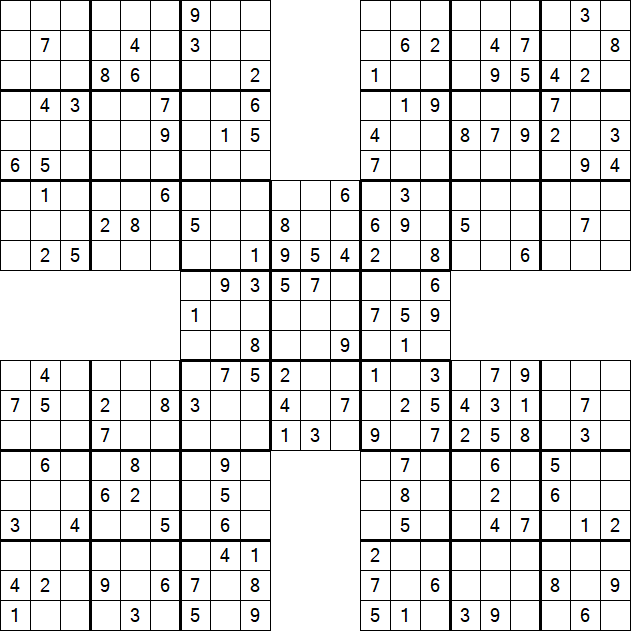 Samurai Sudoku - Medium
