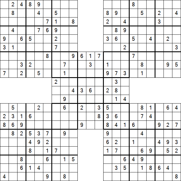Samurai Sudoku - Medium