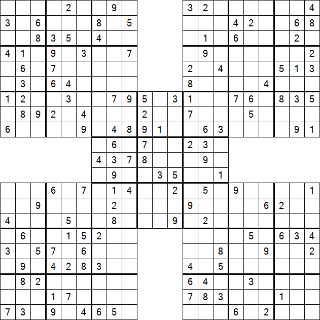 Samurai Sudoku - Medium