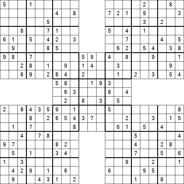 Samurai Sudoku - Medium
