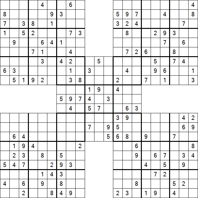 Samurai Sudoku - Medium