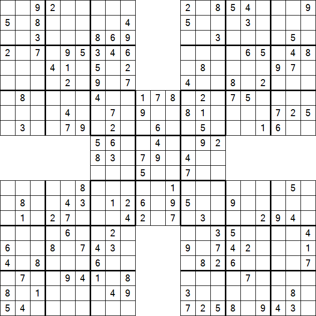 Samurai Sudoku - Moyen