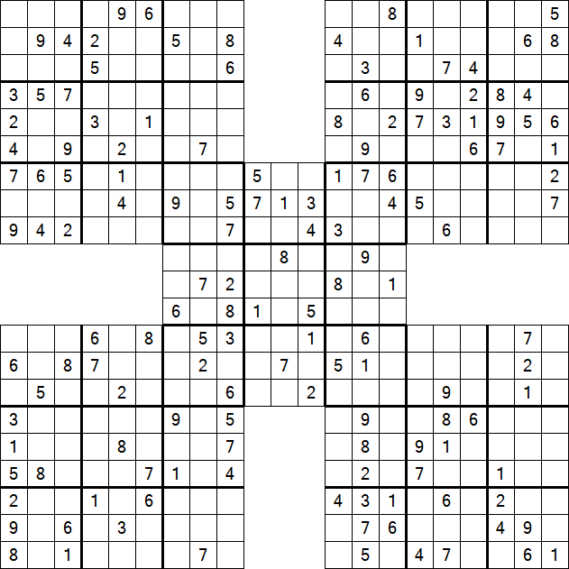 Samurai Sudoku - Moyen