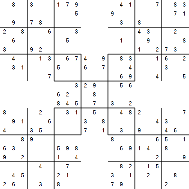 Samurai Sudoku - Moyen
