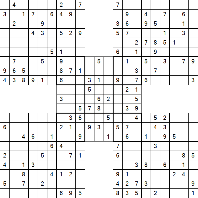 Samurai Sudoku - Moyen