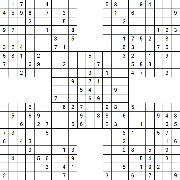 Samurai Sudoku - Moyen