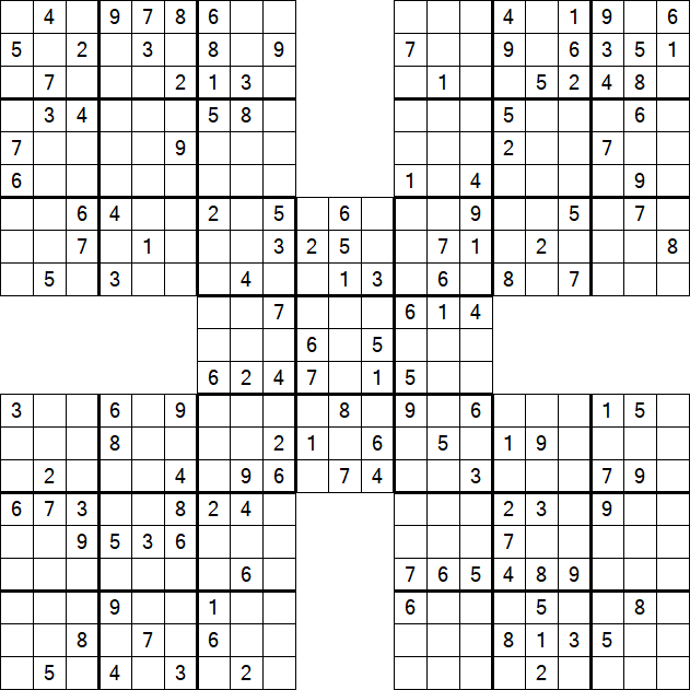 Samurai Sudoku - Moyen
