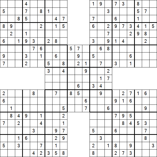 Samurai Sudoku - Moyen