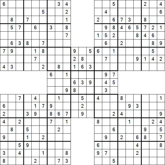 Samurai Sudoku - Mittel