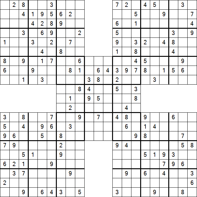 Samurai Sudoku - Medium
