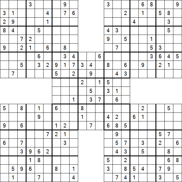 Samurai Sudoku - Mittel