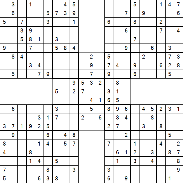 Samurai Sudoku - Mittel