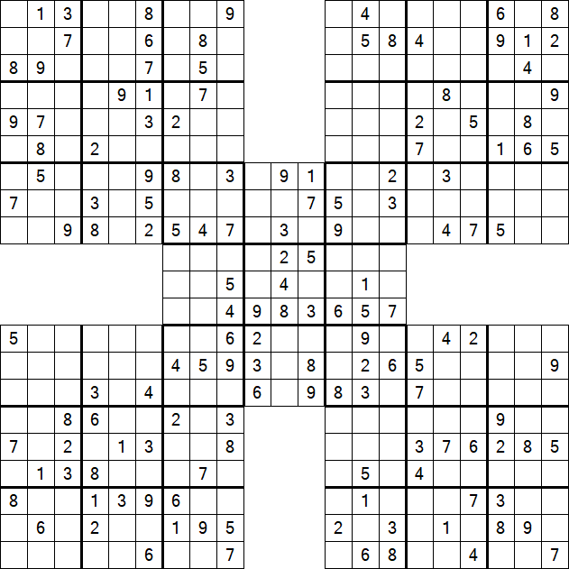 Samurai Sudoku - Moyen