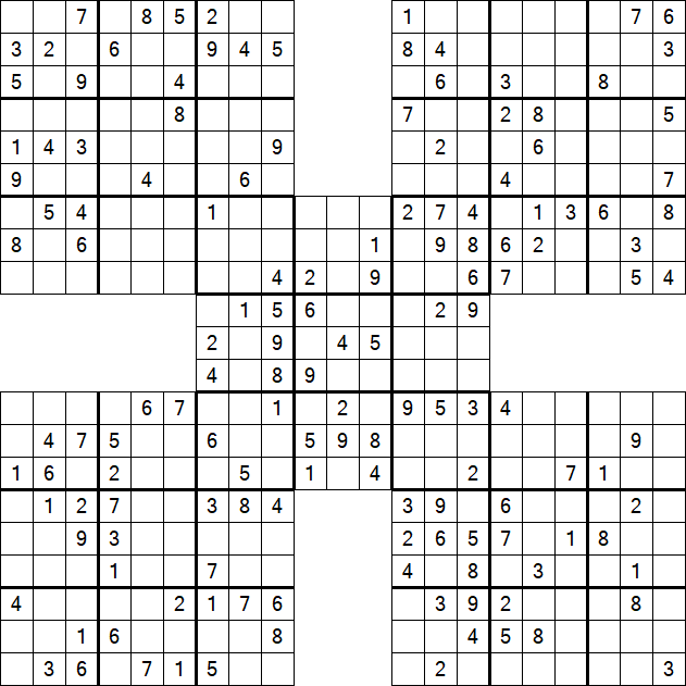 Samurai Sudoku - Mittel