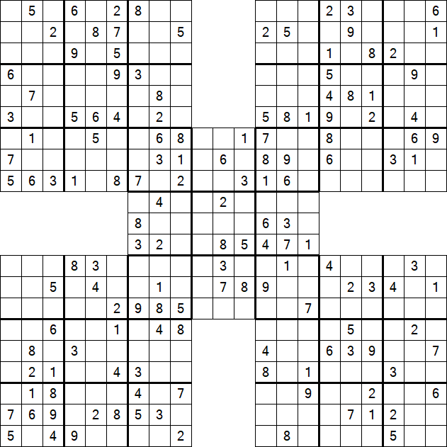 Samurai Sudoku - Mittel