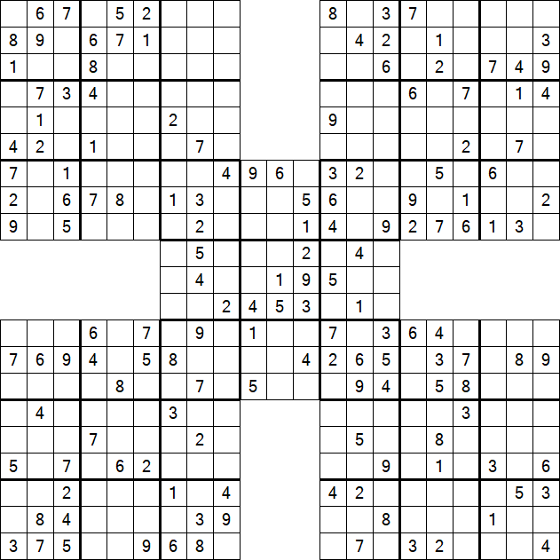 Samurai Sudoku - Mittel