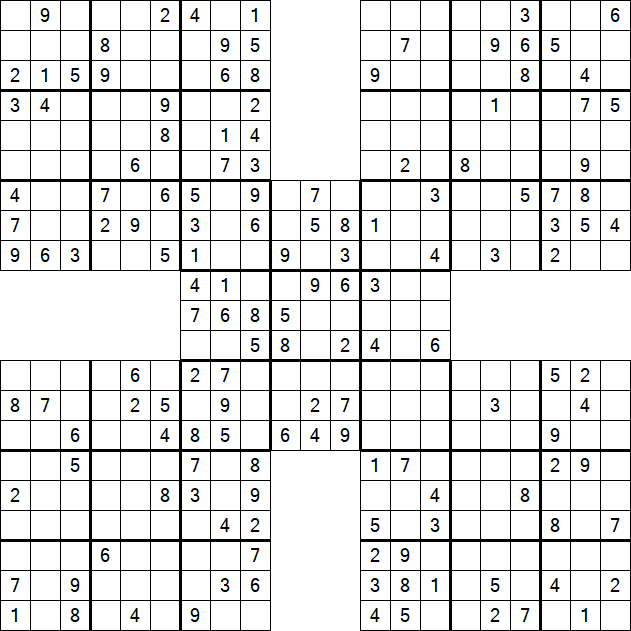 Samurai Sudoku - Moyen