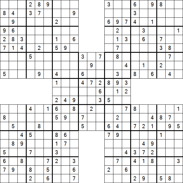 Samurai Sudoku - Mittel