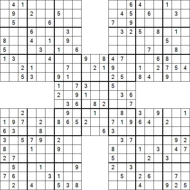 Samurai Sudoku - Moyen