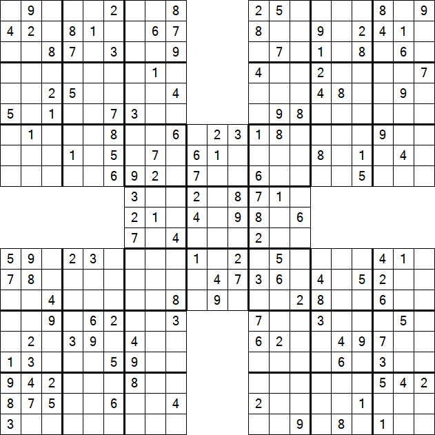 Samurai Sudoku - Mittel
