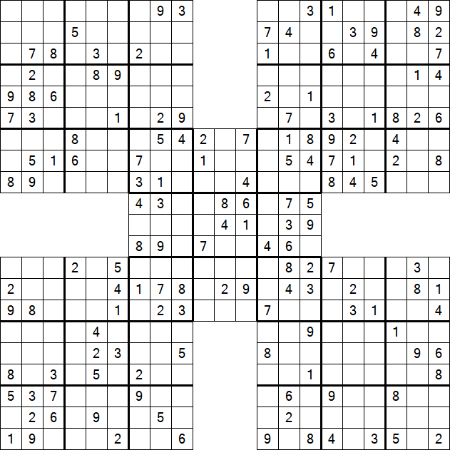Samurai Sudoku - Mittel