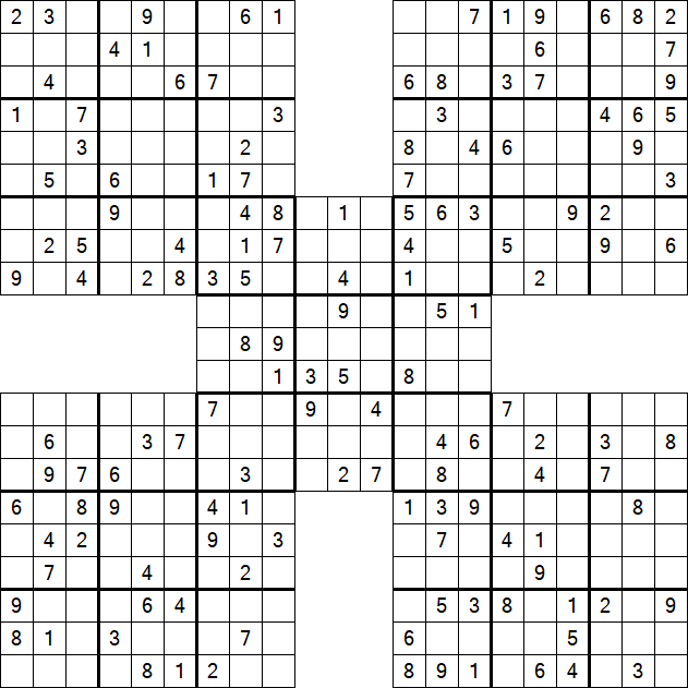 Samurai Sudoku - Moyen