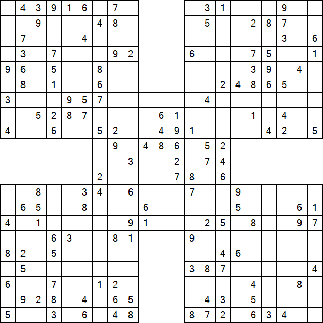Samurai Sudoku - Mittel