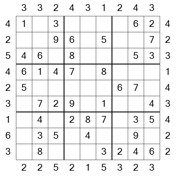 Chain Sudoku 6x6 - Easy 