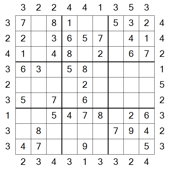 Skyscraper Sudoku - Fácil